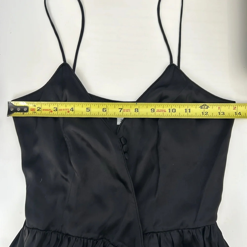 Nieves Lavi New York Black Silk Dress Size 2 - Picture 6 of 7